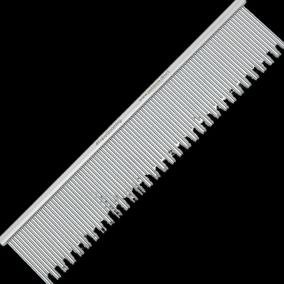 7" Medium Deshed Round Back Comb by PetStore.Direct