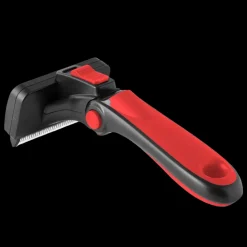 Medium Deshedding Tool Red For Short Coat Dogs and Cats by Refuresh