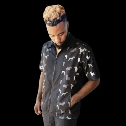 Men's Terrier Print Grooming Jacket by Ladybird Line