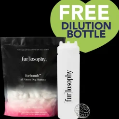 Pack of 100 Furbomb Shampoo Pod with Dilution Bottle by [Fur]losophy