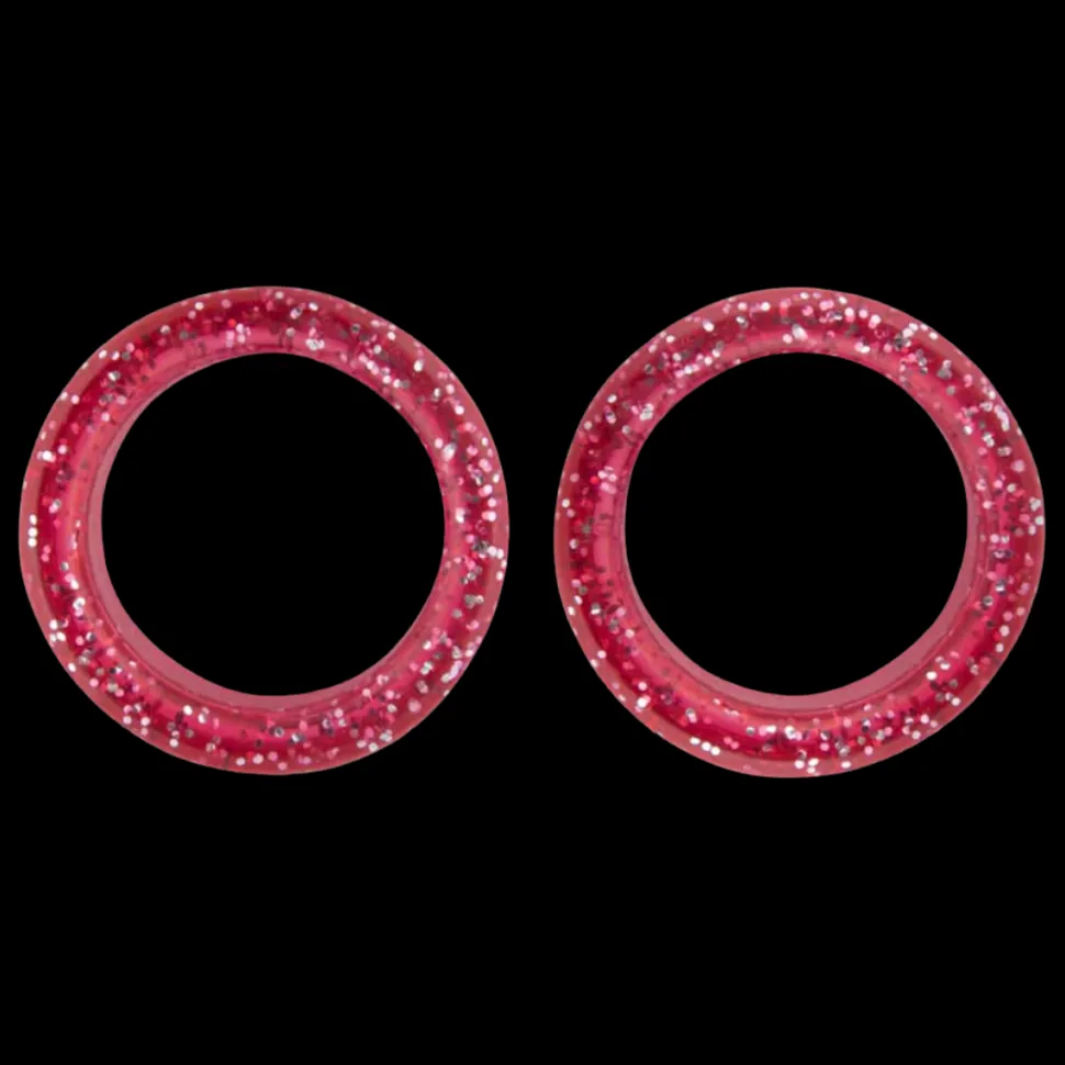Pack of 2 Premium Scissor Finger Ring Inserts in Red Sparkles by PetStore.Direct