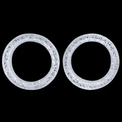 Pack of 2 Premium Scissor Finger Ring Inserts in Clear Sparkles by PetStore.Direct