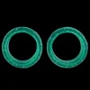 Pack of 2 Premium Scissor Finger Ring Inserts in Green Sparkles by PetStore.Direct