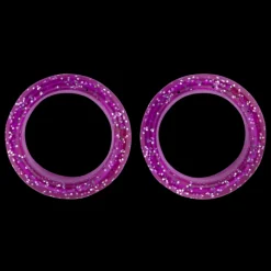 Pack of 2 Premium Scissor Finger Ring Inserts in Magenta Sparkles by PetStore.Direct