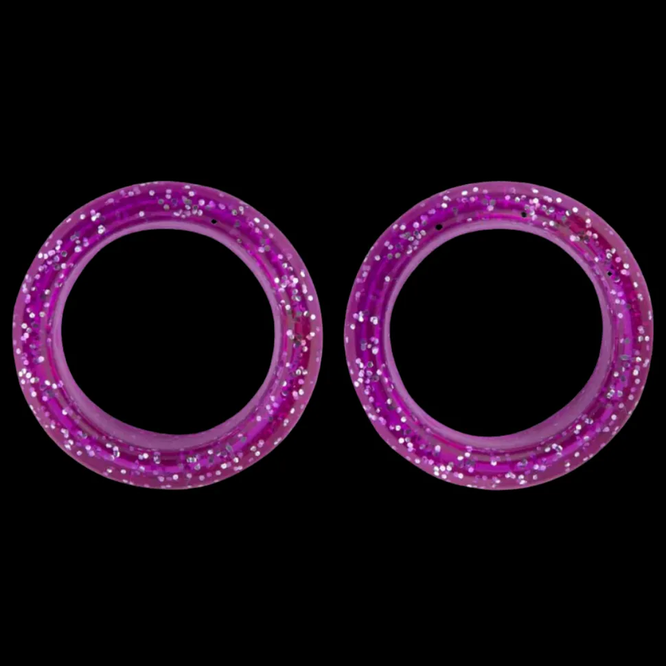 Pack of 2 Premium Scissor Finger Ring Inserts in Magenta Sparkles by PetStore.Direct