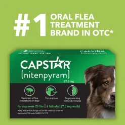 Pack of 6 Tablet For Flea Infestations Over 25Lb Dogs by Capstar