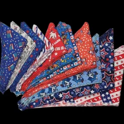 Patriotic Bandanas - 60 Assorted Sizes and Patterns by Bandanas Unlimited