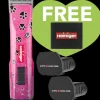 Pink Paws Saphir Cordless Clipper Two Batteries with Free Clipper Grip by Heiniger
