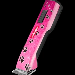 Pink Paws Saphir Cordless Clipper Two Batteries with Free Clipper Grip by Heiniger