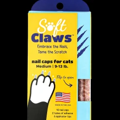 Pink Sparkle Feline Medium Nail Caps by Soft Claws