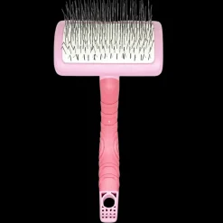 Plastic Handle Medium Slicker Brush Pink by Zolitta