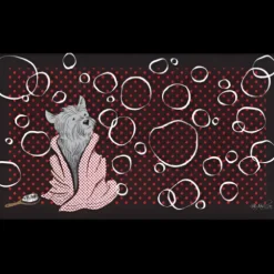 Polka Dot Yorkie Sink Bathing Mat by Dog Fashion Spa