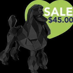 Poodle Business Card Holder Black by Kumpe3D