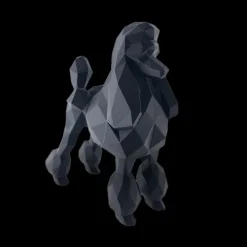 Poodle Business Card Holder Sparkle Onyx Black by Kumpe3D