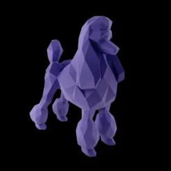 Poodle Business Card Holder Purple by Kumpe3D