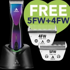 Pulse ZR II Purple Clipper with Free 4FW and 5FW Blades by Andis