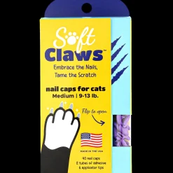 Purple Feline Medium Nail Caps by Soft Claws