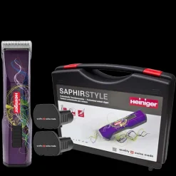 Purple Saphir Cordless Clipper with Two Batteries In a Case by Heiniger