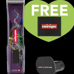 Purple Saphir Cordless Clipper One Battery with Free Clipper Grip by Heiniger