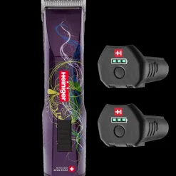 Purple Saphir Cordless Clipper Two Batteries with Free Clipper Grip by Heiniger