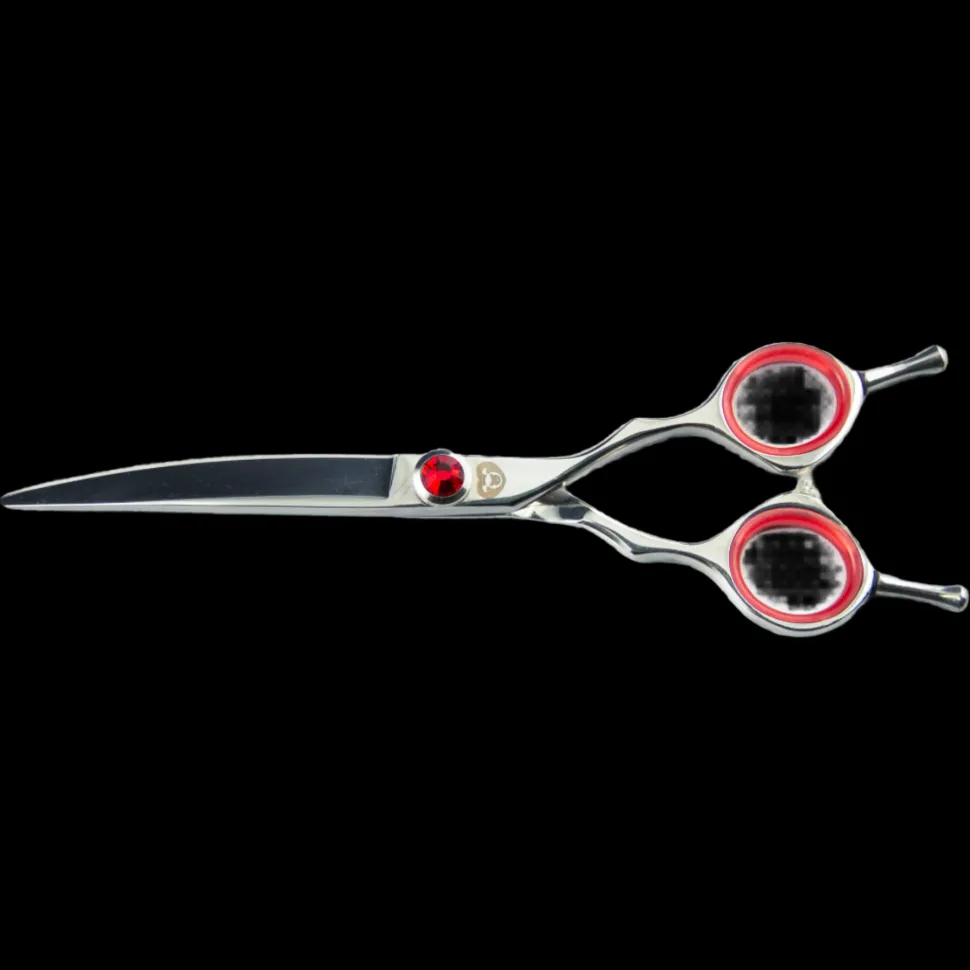 6" Red Mini Curved Shear by PetStore.Direct