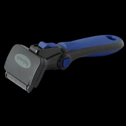 Small Deshedding Tool Blue For Long Coat Dogs by Refuresh