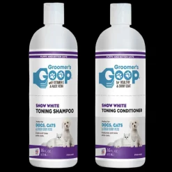 Snow White Toner Shampoo and Conditioner 16oz by Groomer's Goop