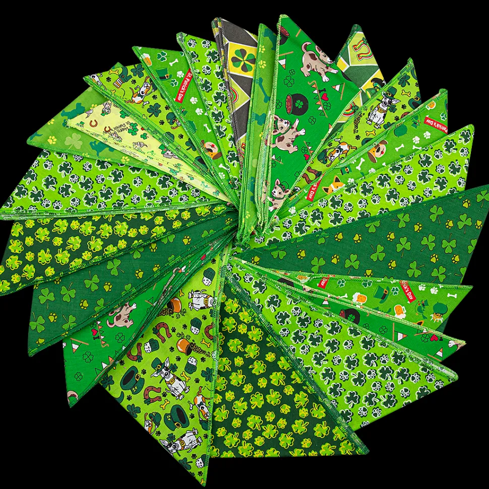 St.Patrick's Day Bandanas - 60 Assorted Sizes and Patterns by Bandanas Unlimited