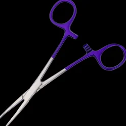 5.5" Straight Hemostat with Purple Handles 706S by Aaronco