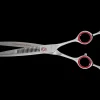 7.0" 35T Curved Red Chunker Shears by PetStore.Direct