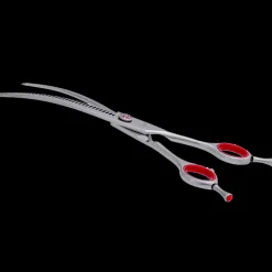 7.0" 35T Curved Red Chunker Shears by PetStore.Direct