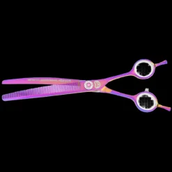 7" 66T Rainbow Curved Thinning Shears by PetStore.Direct