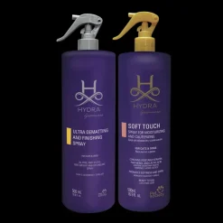Ultra Detangle & Dematting Finishing Spray and Soft Touch Moisturizing Spray 16.9oz Set by Hydra