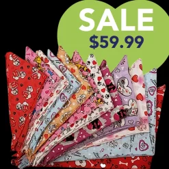 Valentine's Day Bandanas - 60 Assorted Sizes and Patterns by Bandanas Unlimited