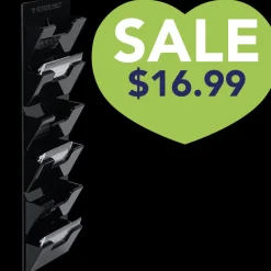 Wall Wide 6 Blades Holder Black by PetStore.Direct