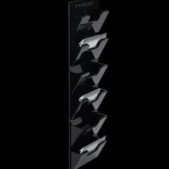 Wall Wide 6 Blades Holder Black by PetStore.Direct