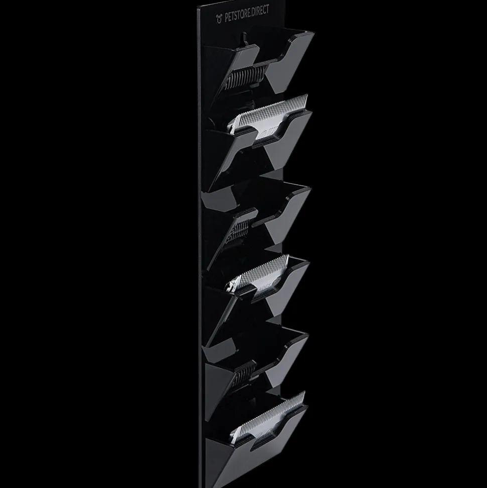 Wall Wide 6 Blades Holder Black by PetStore.Direct