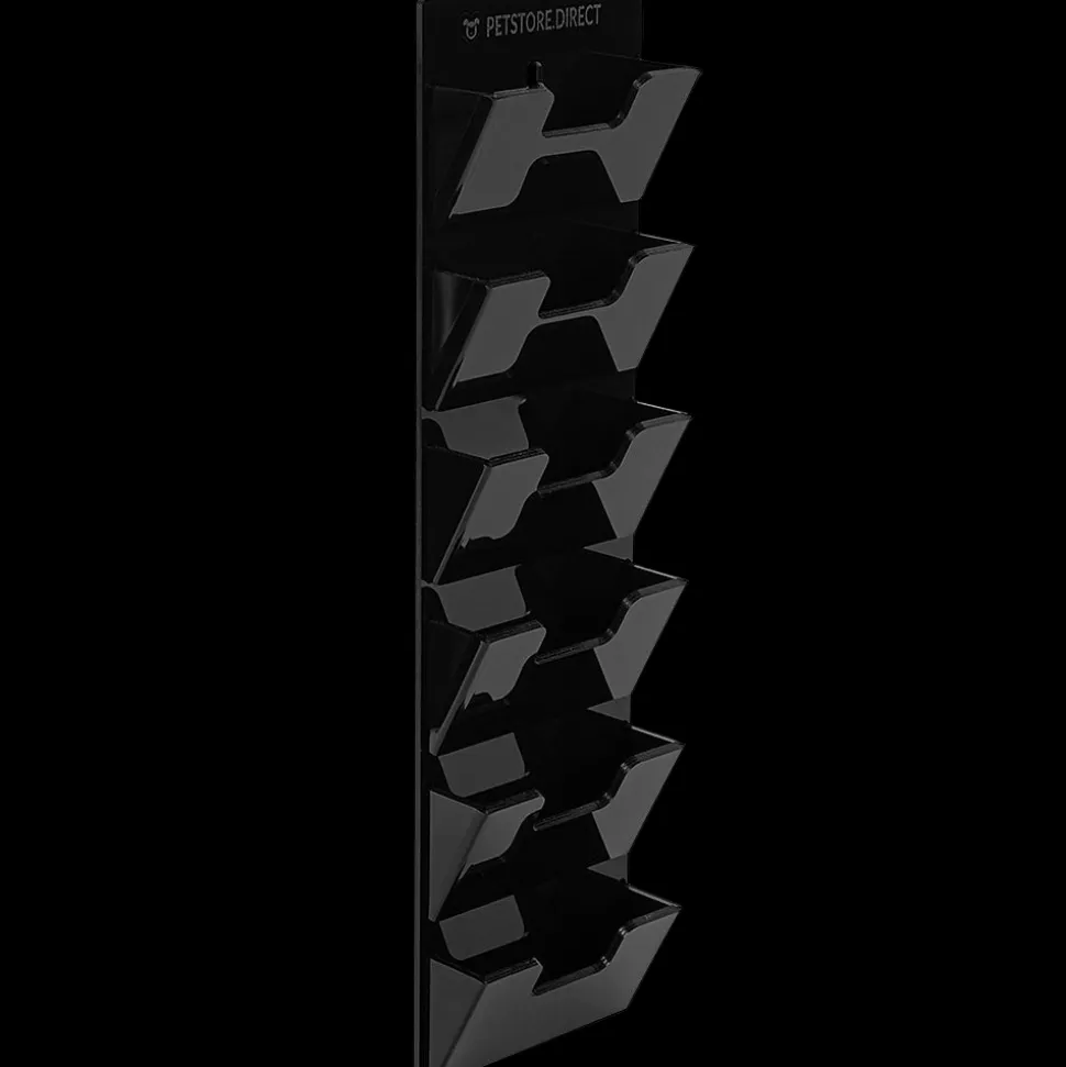 Wall Wide 6 Blades Holder Black by PetStore.Direct