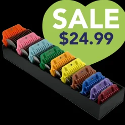 Wide 10 Blades/Combs Guard Holder Black by PetStore.Direct