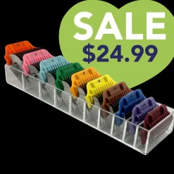 Wide 10 Blades/Combs Guard Holder Clear by PetStore.Direct