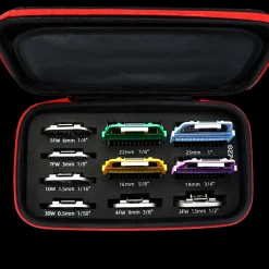 6 Wide Blades + 4 Wide Combs Bundle Plus Red Zipper Case by Joyzze