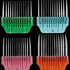Wide Colored Combs Set of 4 (7/8" through 1 1/2″) by PetStore.Direct