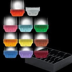 Wide Colored Combs Set of 10 and 30W Blade With Black Holder by PetStore.Direct