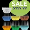 Wide Combs Colored Set of 6 (3/8″ through 1″) with 30W Blade by PetStore.Direct