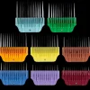 Wide Combs Colored Set of 8 (1/8" through 1") by PetStore.Direct