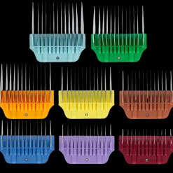 Wide Combs Colored Set of 8 (1/8" through 1") by PetStore.Direct