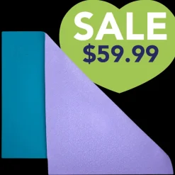 48"x24" Anti-Fatigue Reversible Dog Grooming Table Mat Blue/Lavender by PawMat