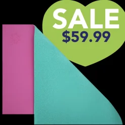 48"x24" Anti-Fatigue Reversible Dog Grooming Table Mat Pink/Teal by PawMat