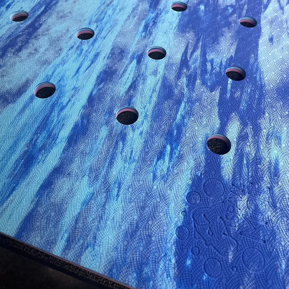 40"x22" SpawMat Tub Mat Mixed Monochromatic Blue/Purple by PawMat
